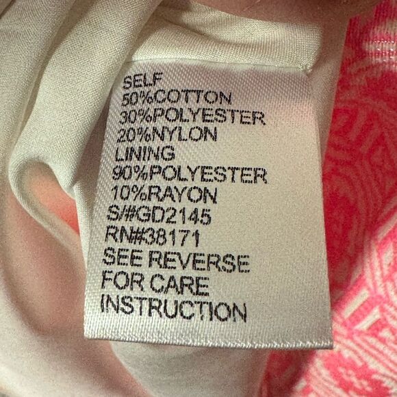 Elorie Strapless Pink & White Dress - Size Small - Picture 5 of 6